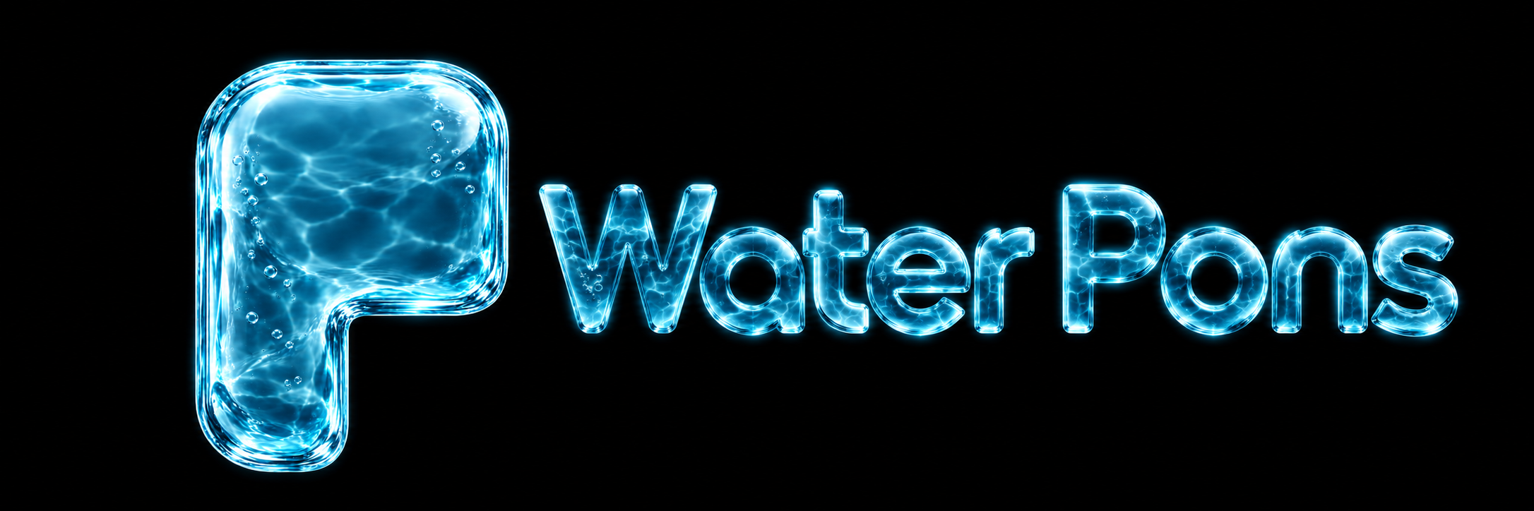 Water Pons neon water banner